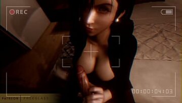 لقاء هينتاي ثلاثي الأبعاد الصريح لـ Tifa Lockhart